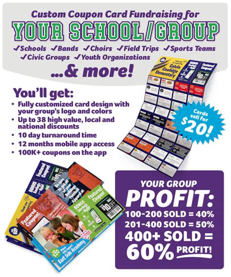 fundraising coupon cards